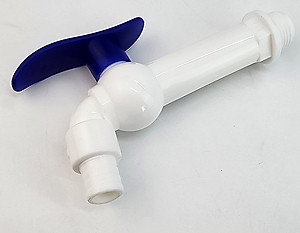 Bộ 3 vòi hồ tay xanh nhựa PP, thân dài, ren 21-27mm Eurolife EL-VHX2127-D (Trắng xanh) (3 cái)