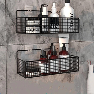 Kệ Lưới Đựng Đồ Nhà Tắm Dán Tường - Kệ Nhà Tắm- Kệ Thép Sơn Tĩnh Điện Không Rỉ Siêu Chắc Tặng Kèm 2 Miếng Dán Siêu Dính - HÀNG CHÍNH HÃNG MINIIN