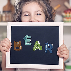 Bộ chữ cái, chữ số nam châm Mideer cho bé từ 3 tuổi trở lên học chữ cái nhận biết con vật và ghép từ đơn giản