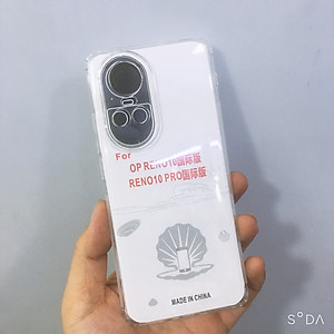 Ốp lưng cho Oppo Reno 10 / Reno 10 Pro Ốp dẻo trong TPU loại tốt, bảo vệ camera ( hàng chính hãng)