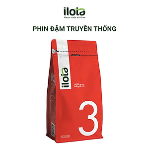 Cà phê ILOTA 3 ĐẬM rang xay nguyên chất dạng xay mộc Arabica Robusta gói 500gr