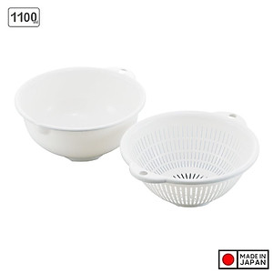 Bộ rổ chậu tròn Sanada Seiko, nhựa PP cao cấp bền đẹp và an toàn, cho thời gian sử dụng lâu dài - nội địa Nhật Bản