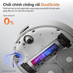 Robot Hút Bụi Lau Nhà Roborock QRevo Edge 5V1 Lực 18.500 Pa Xòe Giẻ, Xòe Chổi - Hàng Chính Hãng