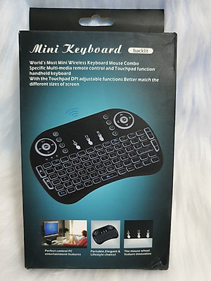 Bàn phím Wireless mini UKB500- Bàn phím không dây mini keyboard kiêm chuột cảm ứng đa năng wireless - Hàng chính hãng