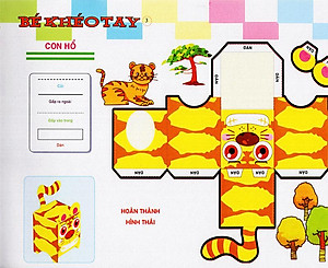 Sách Cắt Và Dán Hình 3D - Bé Khéo Tay - Khu Hứng Thú