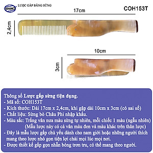 Lược Sừng Gấp Gọn - Loại Bỏ Túi Dành Cho Nam Thuận tiện Dễ sử dụng Tạo kiểu tóc - COH153T