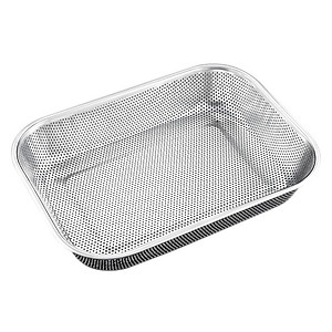 Rổ inox hình chữ nhật rửa hoa quả rau củ Giá inox 304 đa năng