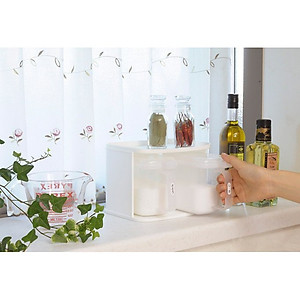Kệ nhựa đựng hộp gia vị Inomata 2 màu - Hàng nội địa Nhật Bản