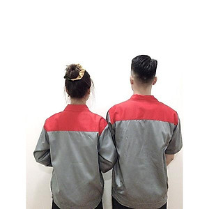 Áo bảo hộ lao động nam nữ khóa kéo SHUNI 006A vải kaki liên doanh loại dày