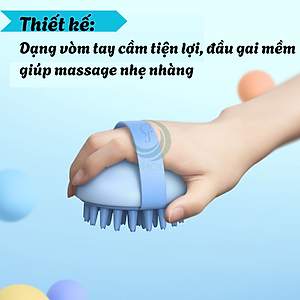 Lược Gội Đầu Massage Da Đầu Silicon- Bàn Chải Gội Đầu Thông Minh 3 trong 1- Lược Silicon Massage Tạo Bọt Gội Đầu- Cọ Gội Đầu Thư Giãn Da Đầu- Lược Gội Tạo Bọt Đa Năng Cho Tóc & Da