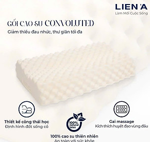 Gối Cao Su Liên Á Massage Convoluted LAGM3860 (38 x 60 x 12 cm) - Trắng (Giao mẫu ngẫu nhiên)