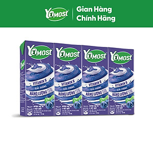 Thùng 48 Hộp Sữa Chua Lên Men Tự Nhiên Yomost Bạc Hà - Việt Quất (170ml/Hộp)
