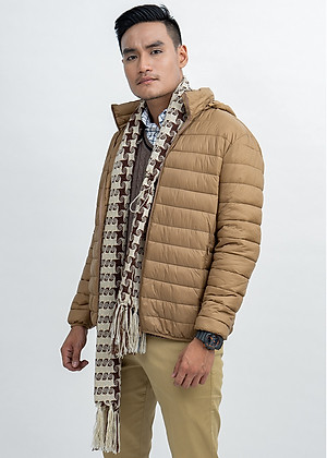 Áo Jacket nam Novelty 03 lớp lông vũ màu nâu NJKMMTMNLR1805254