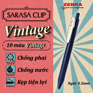 Viết Gel Sarasa Clip Vintage 0.5mm - Zebra Nhật Bản 