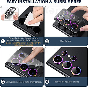 ốp bảo vệ camera, dán camera cho Samsung Galaxy S25 Ultra , S23 Ultra , S24 Ultra  cao cấp - Hàng nhập khẩu