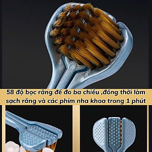 COMBO 4 Bàn Chải Đánh Răng 3 Mặt, Bàn Chải Đánh Răng Đa Chiều Làm Sạch Đồng Thời Cả 3 Bề Mặt Của Răng, Lông Mềm Mượt