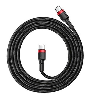 Cáp sạc nhanh 5A/100W Baseus Cafule kết nối Type-C sang Type-C dây tròn siêu bền dài 200CM dành cho Android - Hàng chính hãng