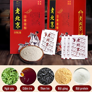 HỘP 50 miếng dán chân thải độc ,các chất cặn bã trong cơ thể qua gan bàn chân