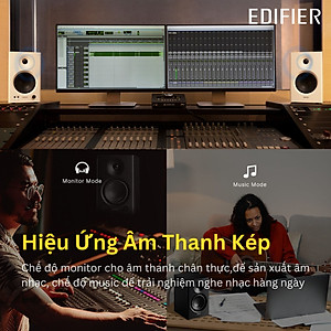 Loa kiểm âm Edifier MR4 Xử lý tín hiệu số Đầu vào TRS balance - Hàng chính hãng