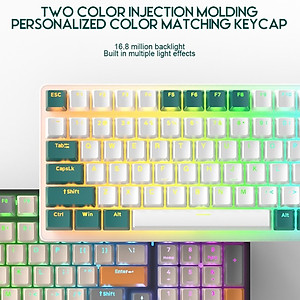 Bàn phím cơ gaming K3 Led Rainbow Hotswap Chống ồn cho máy tính laptop hàng nhập khẩu