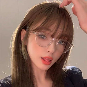 Gọng Kính Cận, Kính Giả Cận Mắt Vuông Nhỏ Đen, Trong Suốt Càng Kim Loại Cao Cấp - B LUE LIGHT