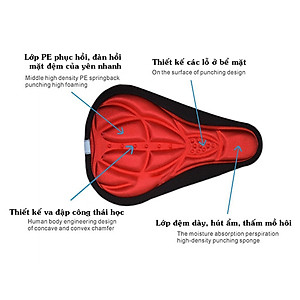 Miếng bọc yên xe đạp thể thao êm ái,chống trượt,có dây rút điều chỉnh - Hàng chính hãng