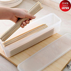 Hộp nhựa đựng & bảo quản đũa thìa, mỳ ống Sanada Seiko 1.3L nắp kín - nội địa Nhật Bản