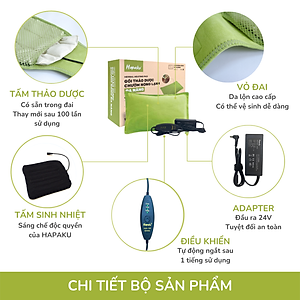 Gối Chườm Nóng Thảo Dược Hapaku - Làm Nóng Bằng Điện