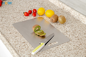 Thớt inox 304 kháng khuẩn dòng đặc ruột Hobby home decor TH 3 size tùy chọn