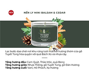 Nến ly mini Yankee Candle (37g) - Balsam & Cedar