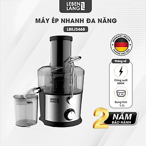 Máy ép trái cây rau củ LEBENLANG công suất cực mạnh 800W, dung tích lớn 1100ml, model LBEJ3468 - hàng chính hãng