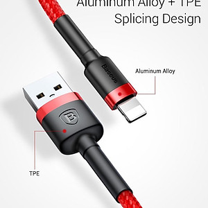 Cáp sạc dù nhanh Baseus Cafule Series 2.4A Usb to Light-ning CALKLF - hàng chính hãng