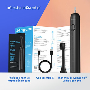 Bộ 3 Đầu Thay Thế Cho Bàn Chải Điện Sonic GO - Đen/Trắng - ZenyumSonicGO