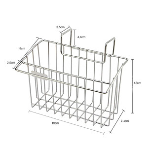Kệ rổ đựng dụng cụ rửa chén gắn thành bồn chậu Hobby Home Decor TB1 inox 304 không rỉ sét