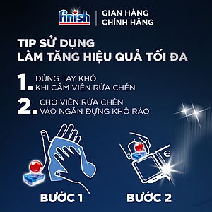 Viên Rửa Chén Bát Hương Chanh Finish Powerball Power Essential Lemon Sparkle - Túi 100 viên siêu tiết kiệm