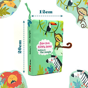 Sách Vải Tương Tác Cho Bé Đoán Đuôi Con Vật - Dạo Chơi Rừng Xanh