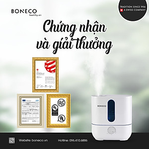 Máy Phun Sương Tạo Ẩm Cao Cấp BONECO U200 Khuếch Tán/Xông Tinh Dầu, Bộ Lọc Kháng Khuẩn Chống Viêm Mũi Cho Trẻ Em, Giữ Ẩm Da (<30m2) - Hàng Nhập Khẩu