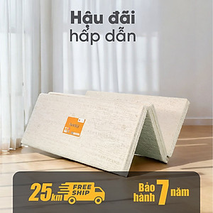Nệm Bông Ép Vạn Thành Vải Cotton, Gấp Gọn Dễ Di Chuyển Bảo Hành 5 Năm