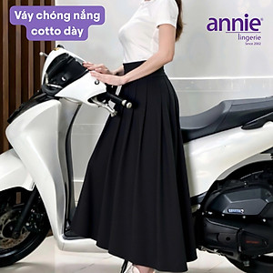 Váy chống nắng annie cotton màu đen thời trang form rộng dễ mặc siêu bền