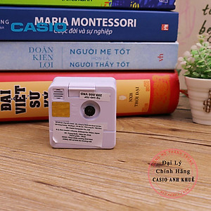 Đồng hồ để bàn - du lịch Casio TQ-140-7DF  có báo thức ( Kích thước 5.7 x 5.7 cm)