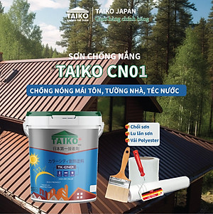 Sơn Chống Nóng, Chống Thấm Taiko CN01- 18Kg - Xử Lý bề mặt tường nhà, mái tôn, kim loại