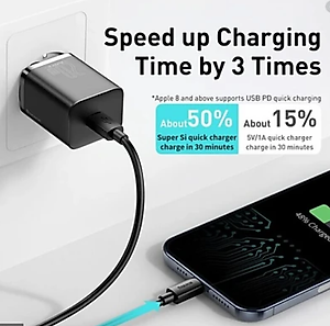 Bộ Củ Và Cáp Sạc Nhanh Baseus Super Si Quick Charger 20W - Hàng Chính Hãng