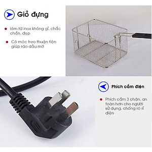 Bếp chiên nhúng điện hàng chính hãng dung tích 6L