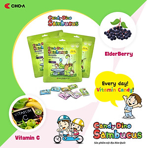 Kẹo Dino Sambucus Bổ Sung Kẽm Và Vitamin C Giúp Trẻ Ăn Ngon (20 viên/gói)