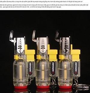 Vỏ Hột Quẹt Bật Lửa khò có móc treo chìa khóa , hộp quẹt khò đỏ