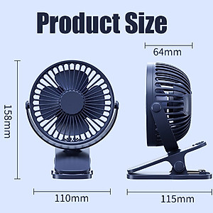 Quạt Mini Để Bàn- Quạt Tích Điện Kẹp Bàn, Cầm Tay, Xoay 720 Độ Tiện Ích - HÀNG CHÍNH HÃNG MINIIN