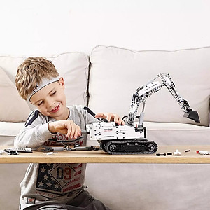 Xiaomi Onebot Engineering Excavator Building Blocks Toy Kids Gift Crawler Simulation console Bàn điều khiển mô phỏng Truyền động cơ khí 900+ bộ phận