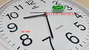 Đồng hồ Treo Tường Cao cấp KIM TRÔI EASTAR Tròn 31cm - Số Nổi 3D - Tặng Pin Maxell - BH 1 Năm