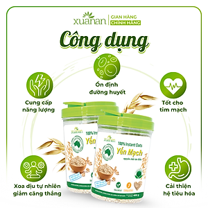 Yến Mạch Nguyên Chất Ăn Liền Xuân An [ko đường] Hộp 400G(Tặng Kèm 1 Túi Yến Mạch 150G)