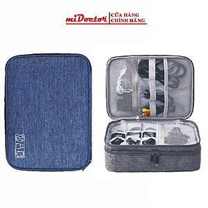 Túi Đựng Phụ Kiện Điện Thoại Máy Tính Lớn Cải Tiến Nhiều Ngăn Chống Nước, Chống Sốc Hàng Chính Hãng miDoctor - 2 NGĂN